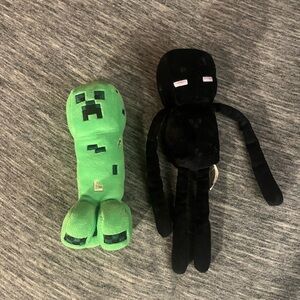 MINDCRAFT MINI PLUSH BUNDLE Creeper and Enderman Plush Set